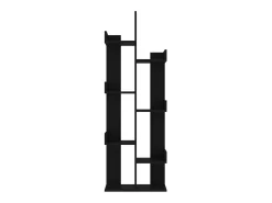 Armario de libros madera contrachapada negro 48x25,5x140 cm