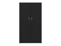Armario de libros madera contrachapada negro 82,5x30,5x150 cm