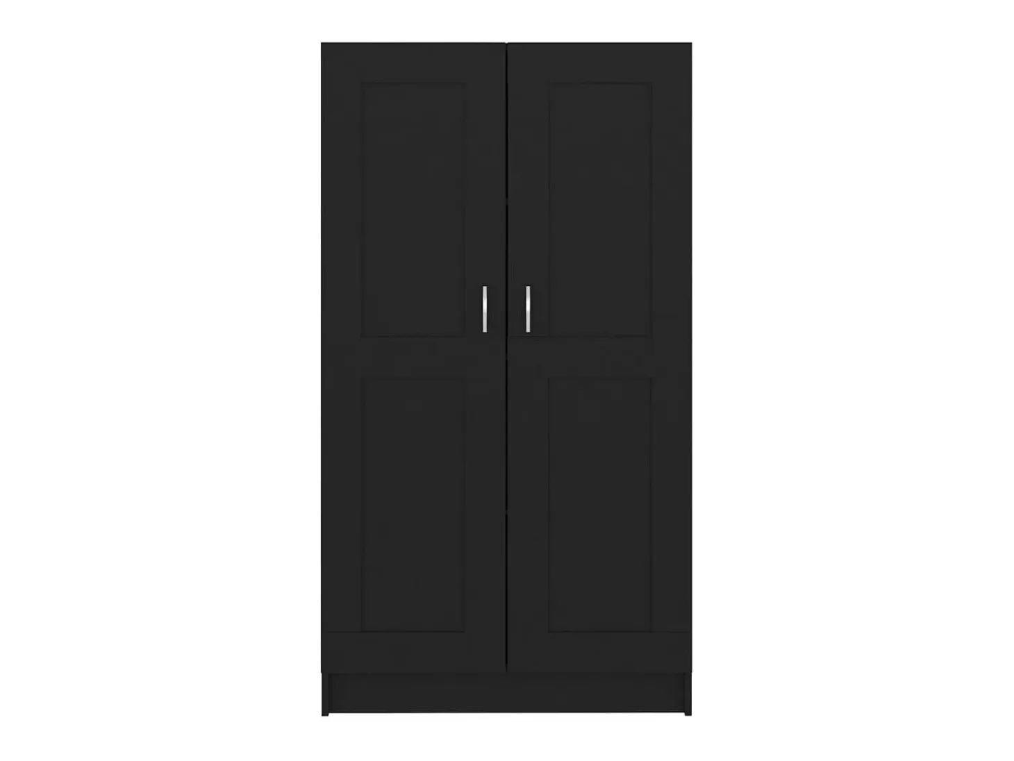 Armario de libros madera contrachapada negro 82,5x30,5x150 cm
