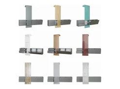 Armario de pared Carlton Set 1, Cuerpo en antracita mate / Panel en gris arena de alto brillo (208 x 193 x 35 cm)