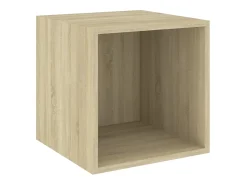 Armario de pared de roble Sonoma de 37 x 37 x 37 cm, madera de ingeniería