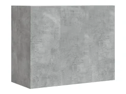 Armario de pared gris hormigón 75x35x60 cm madera de ingeniería