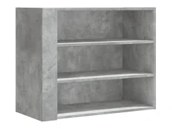 Armario de pared gris hormigón 75x35x60 cm madera de ingeniería