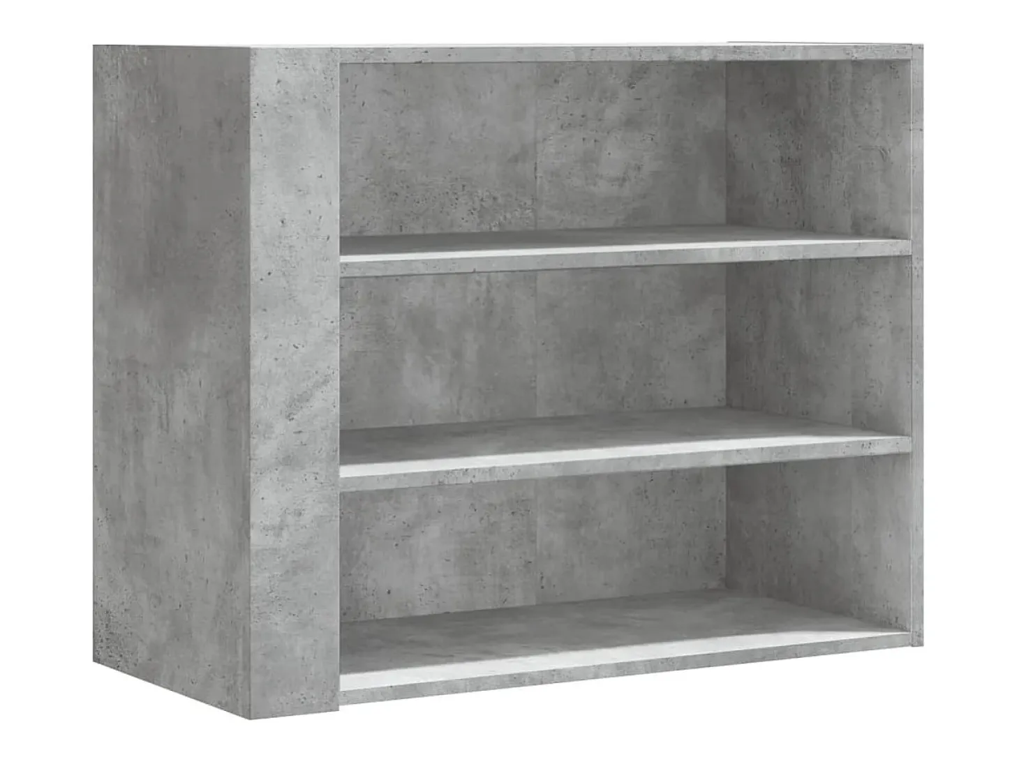 Armario de pared gris hormigón 75x35x60 cm madera de ingeniería