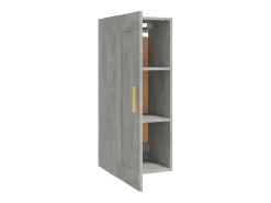 Armario de pared gris hormigón 35x34x90 cm Madera de ingeniería
