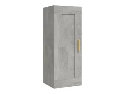 Armario de pared gris hormigón 35x34x90 cm Madera de ingeniería