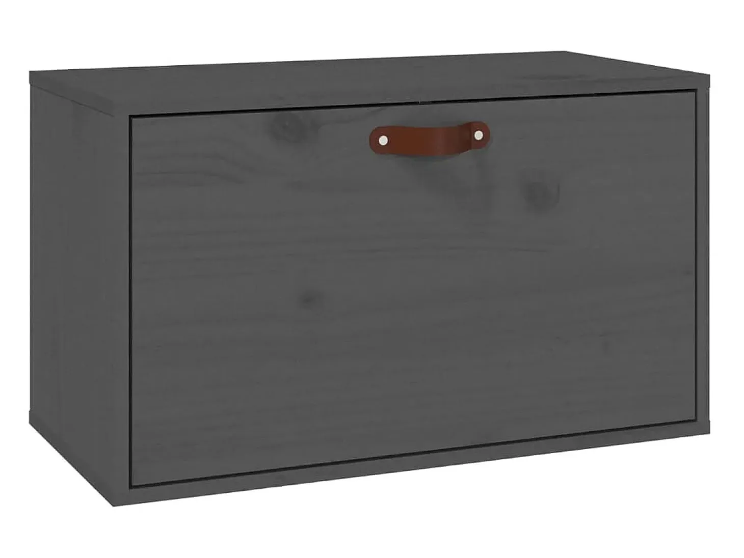 Armario de pared Gris 60x30x35 cm Madera maciza de pino