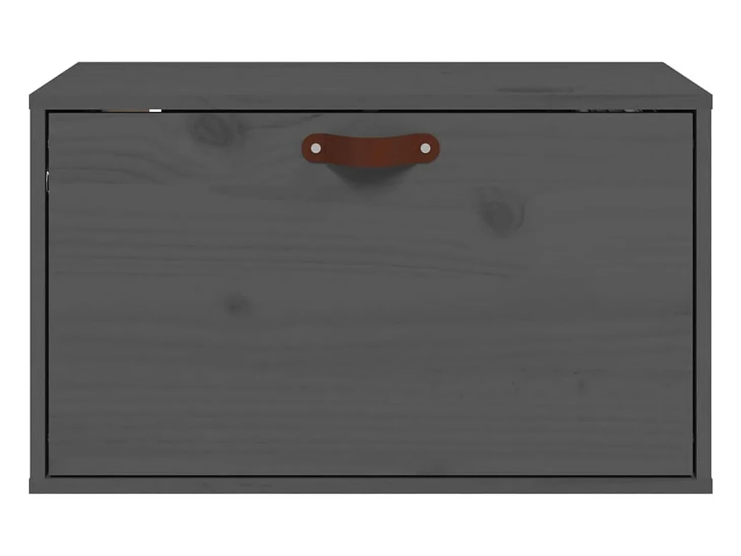 Armario de pared Gris 60x30x35 cm Madera maciza de pino