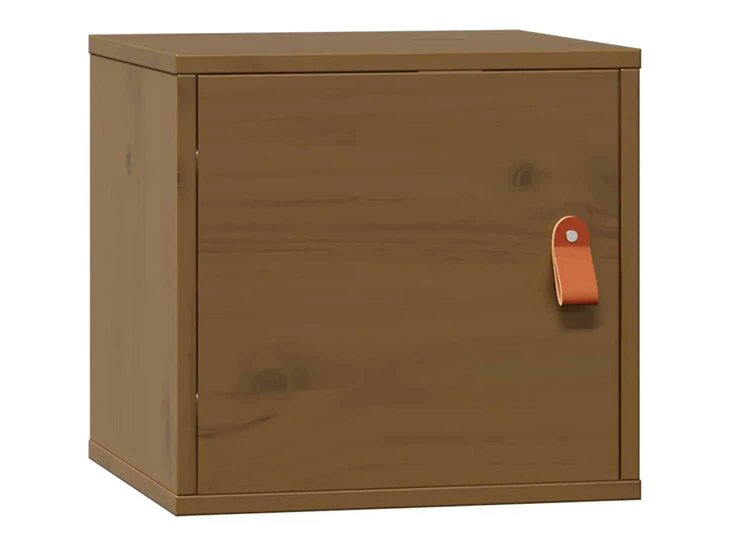 Armario de pared marrón miel 31,5x30x30 cm Madera maciza de pino