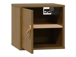 Armario de pared marrón miel 31,5x30x30 cm Madera maciza de pino