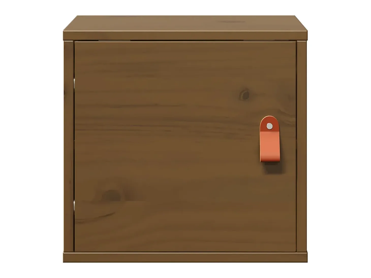 Armario de pared marrón miel 31,5x30x30 cm Madera maciza de pino