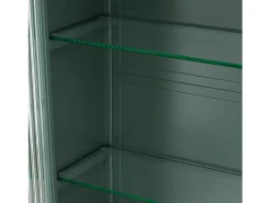 Armario de pared moderno con puertas de cristal - para cocina y baño - 90 × 20 × 70 cm, Blanco