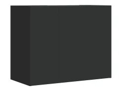 Armario de pared negro 75x35x60 cm madera de ingeniería