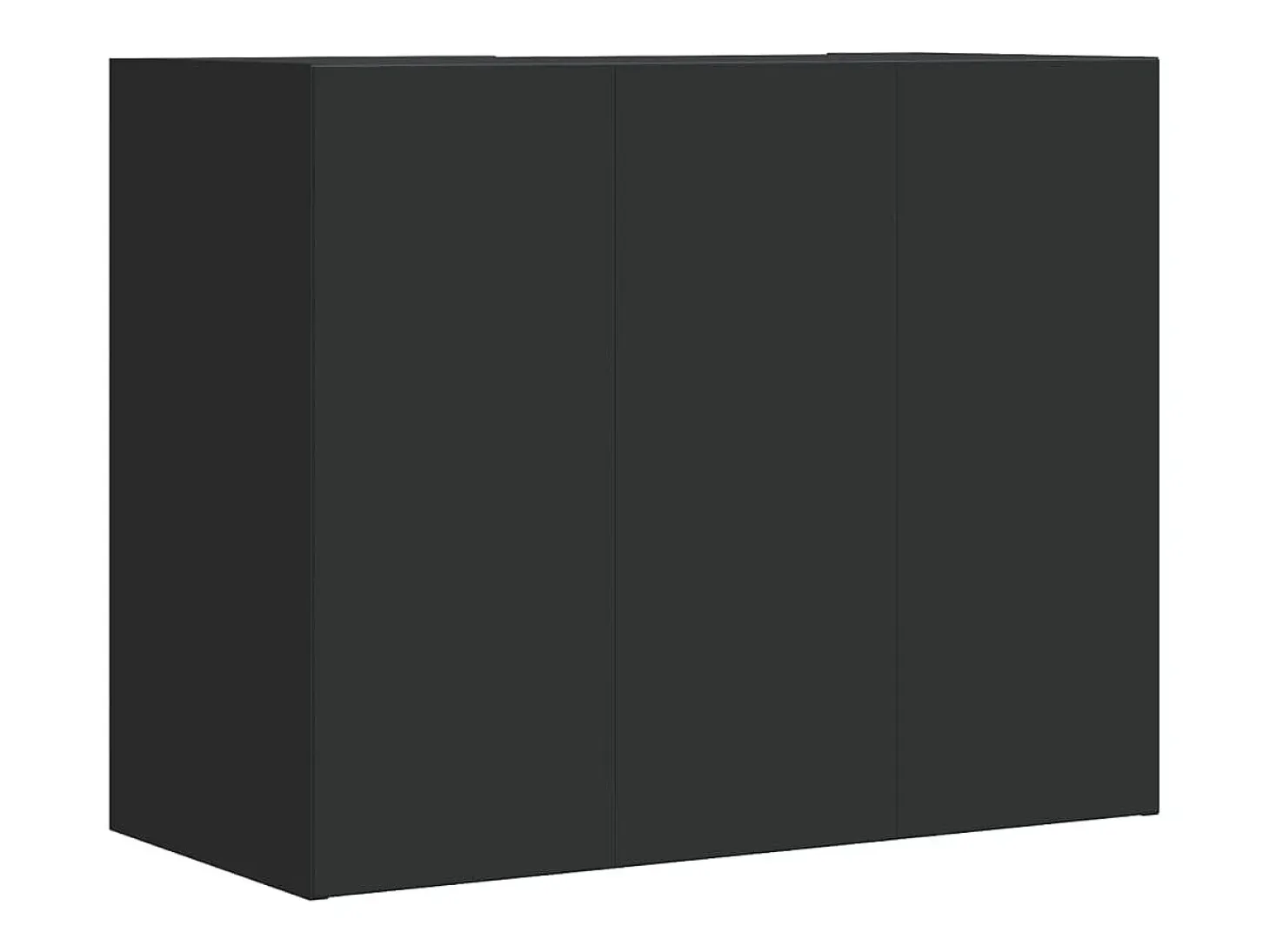 Armario de pared negro 75x35x60 cm madera de ingeniería