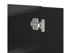 Armario de pared negro 75x35x60 cm madera de ingeniería