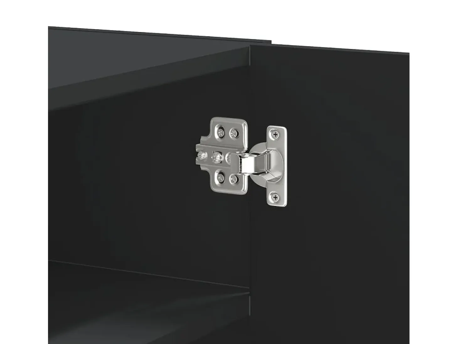 Armario de pared negro 75x35x60 cm madera de ingeniería