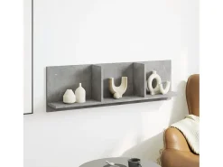 Armario de pared 100x16,5x30 cm madera de ingeniería gris hormigón