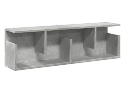 Armario de pared 100x20x30 cm madera de ingeniería gris hormigón