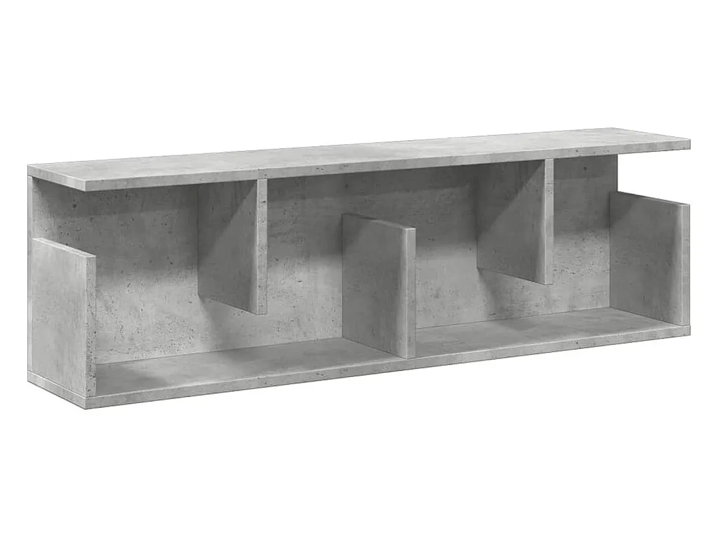Armario de pared 100x20x30 cm madera de ingeniería gris hormigón