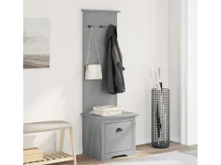 Armario de pasillo BODO con ganchos gris 50x40x157 cm