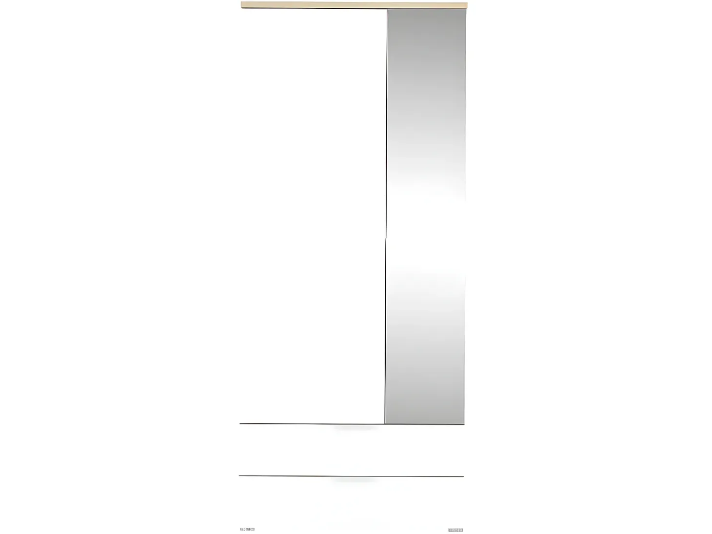 Armario de recibidor escandinavo con espacio para colgar y espejo 196x84x40cm Rosvik