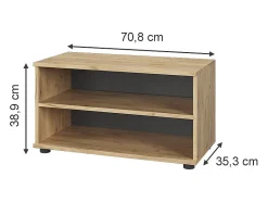 Armario de salón oro power roble/antracita 70.8x35.3x38.9 berno