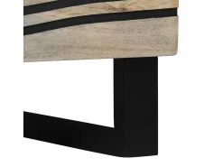 Armario de TV Blanco 70 x 33 x 46 cm madera maciza de mango