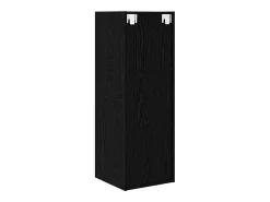 Armario de TV Roble negro 37 x 37 x 107 cm Madera contrachapada