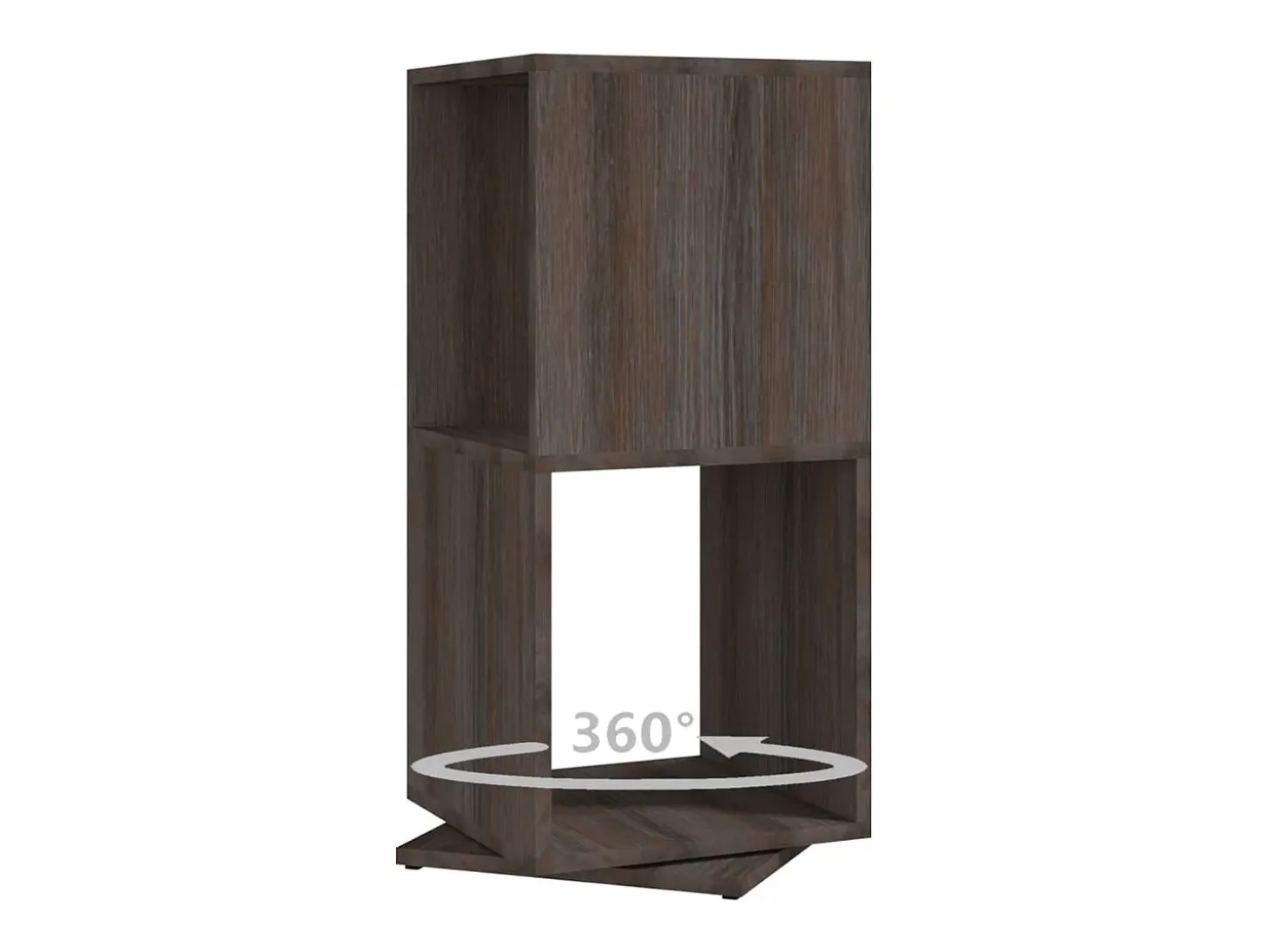 Armario giratorio aglomerado gris y Sonoma 34,5x34,5x75,5 cm