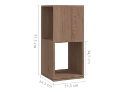 Armario giratorio aglomerado roble Sonoma 34,5x34,5x75,5 cm