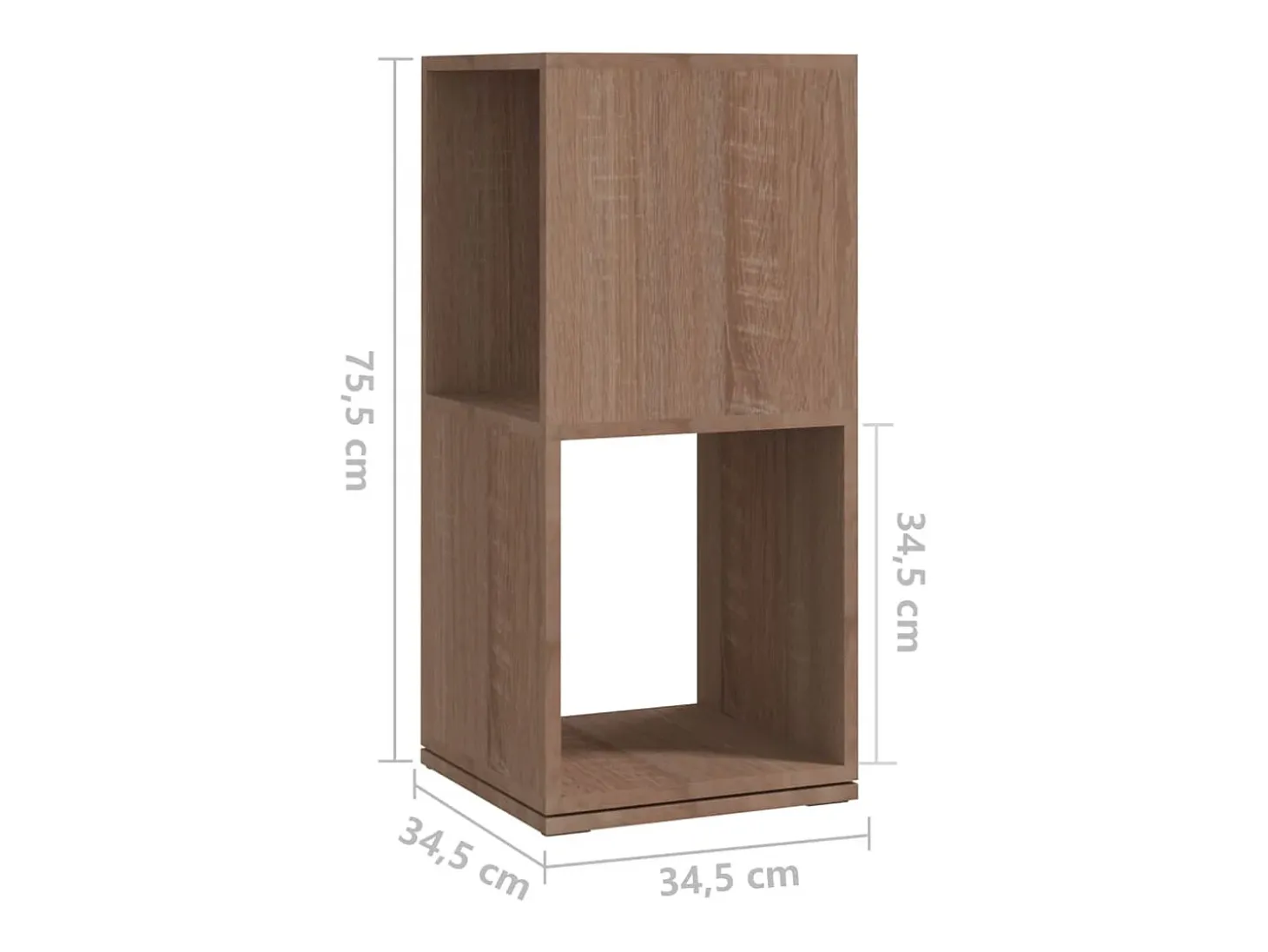 Armario giratorio aglomerado roble Sonoma 34,5x34,5x75,5 cm