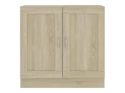 Armario libros madera contrachapada color roble 82,5x30,5x80 cm