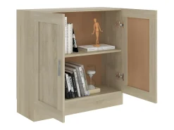 Armario libros madera contrachapada color roble 82,5x30,5x80 cm