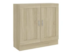 Armario libros madera contrachapada color roble 82,5x30,5x80 cm