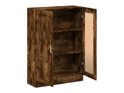Armario libros madera de ingeniería roble humo 82,5x30,5x115 cm ES258372
