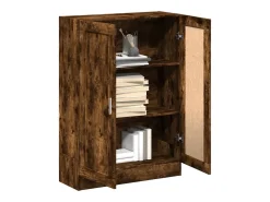 Armario libros madera de ingeniería roble humo 82,5x30,5x115 cm ES258372