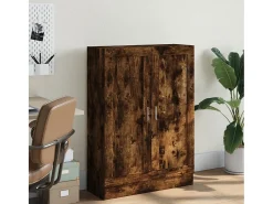 Armario libros madera de ingeniería roble humo 82,5x30,5x115 cm ES258372