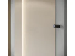 Armario moderno 90 cm armario de entrada con espejo estantes y barra mate gris pallad