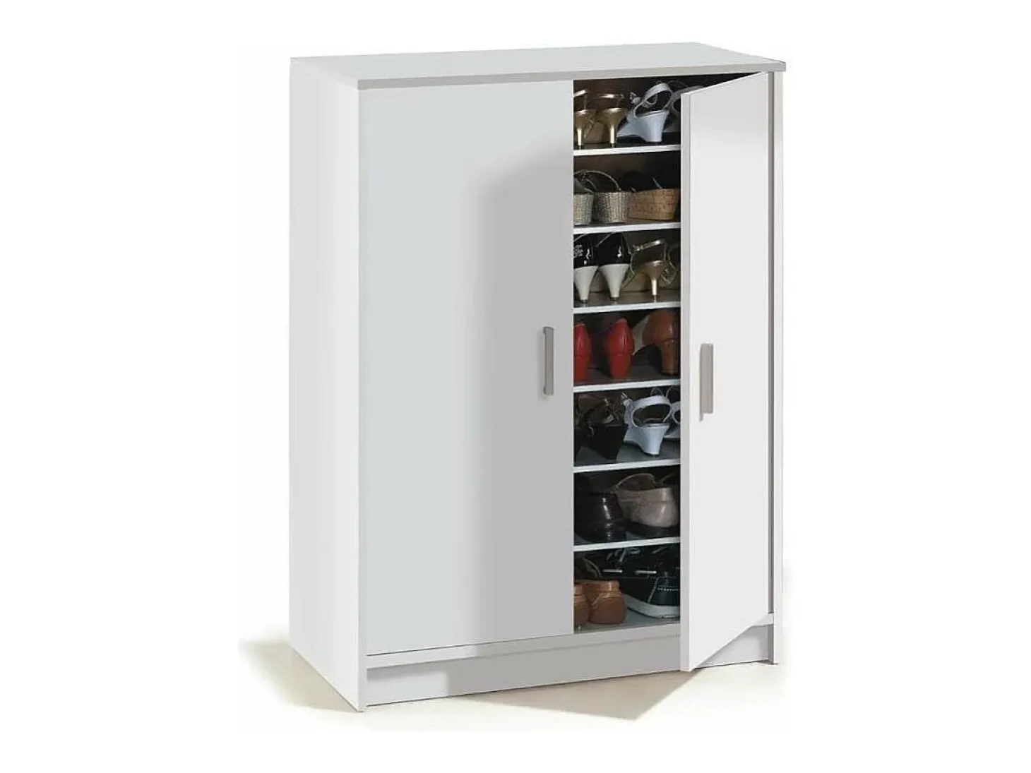 Armario multiusos 2 puertas Lassie en blanco, 75cm(ancho) 101cm(altura) 36cm(fondo)