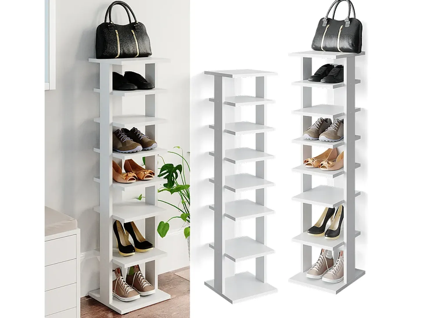 Armario para zapatos blanco 26.7x27.7x110 sara