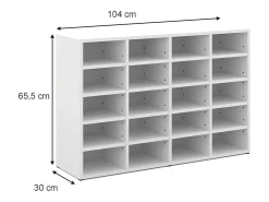 Armario para zapatos blanco 104x30x65.5 lysander