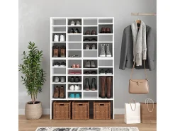 Armario para zapatos blanco 104x30x65.5 lysander