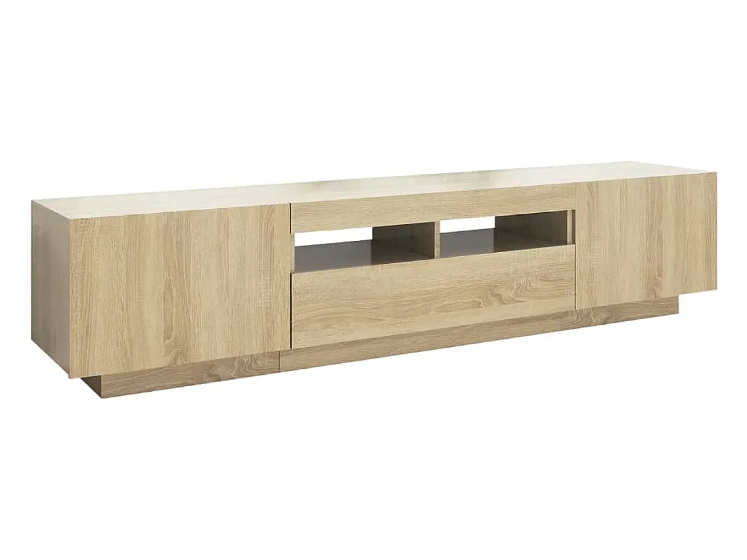 Armario TV con luces LED color roble Sonoma 180x35x40 cm