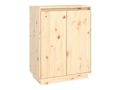 Armario zapatero de madera maciza de pino 60x35x80 cm ES614119
