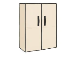 Armario zapatero de tela crema 60x28x90 cm ES912135