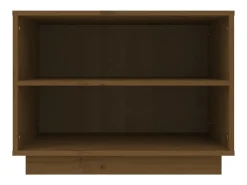 Armario zapatero madera maciza de pino marrón miel 60x34x45 cm ES412459