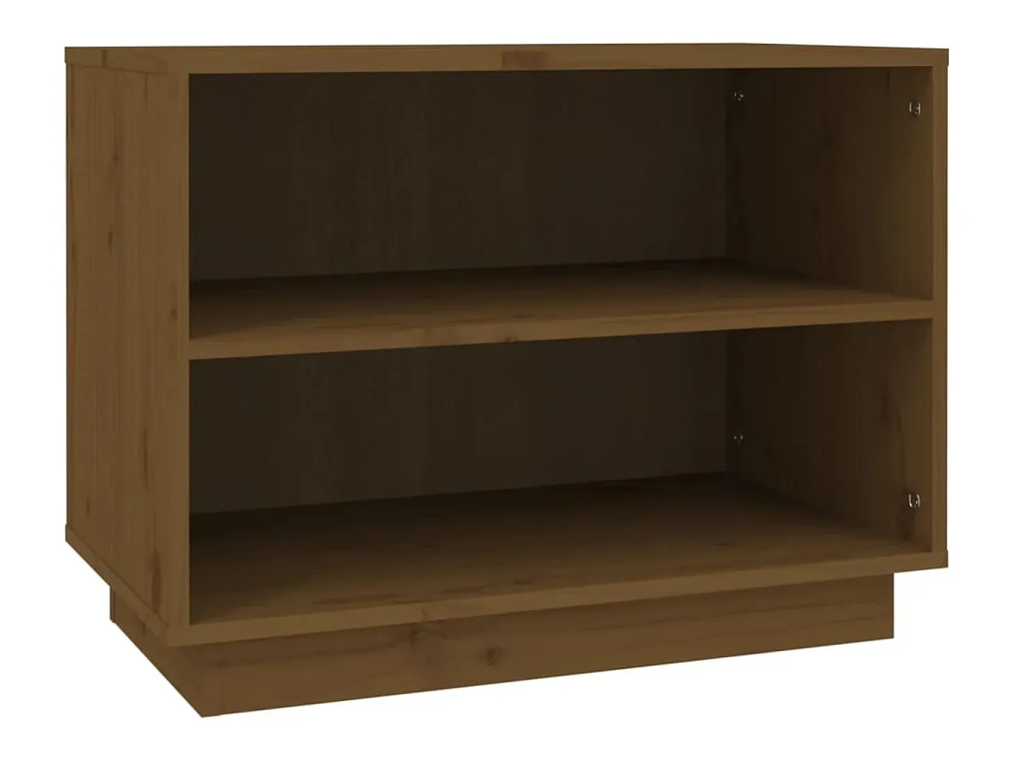 Armario zapatero madera maciza de pino marrón miel 60x34x45 cm ES412459