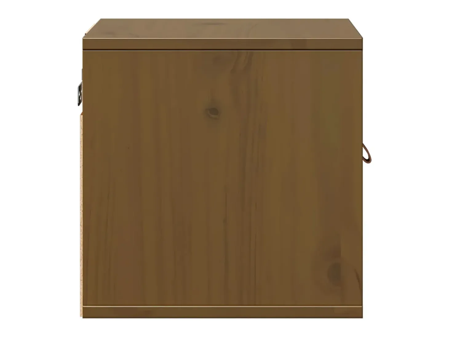 Armarios de pared 2 piezas Marrón miel 31,5x30x30 cm Madera maciza de pino