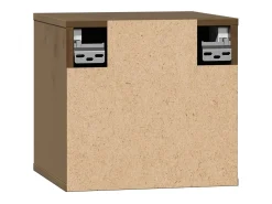 Armarios de pared 2 piezas Marrón miel 31,5x30x30 cm Madera maciza de pino