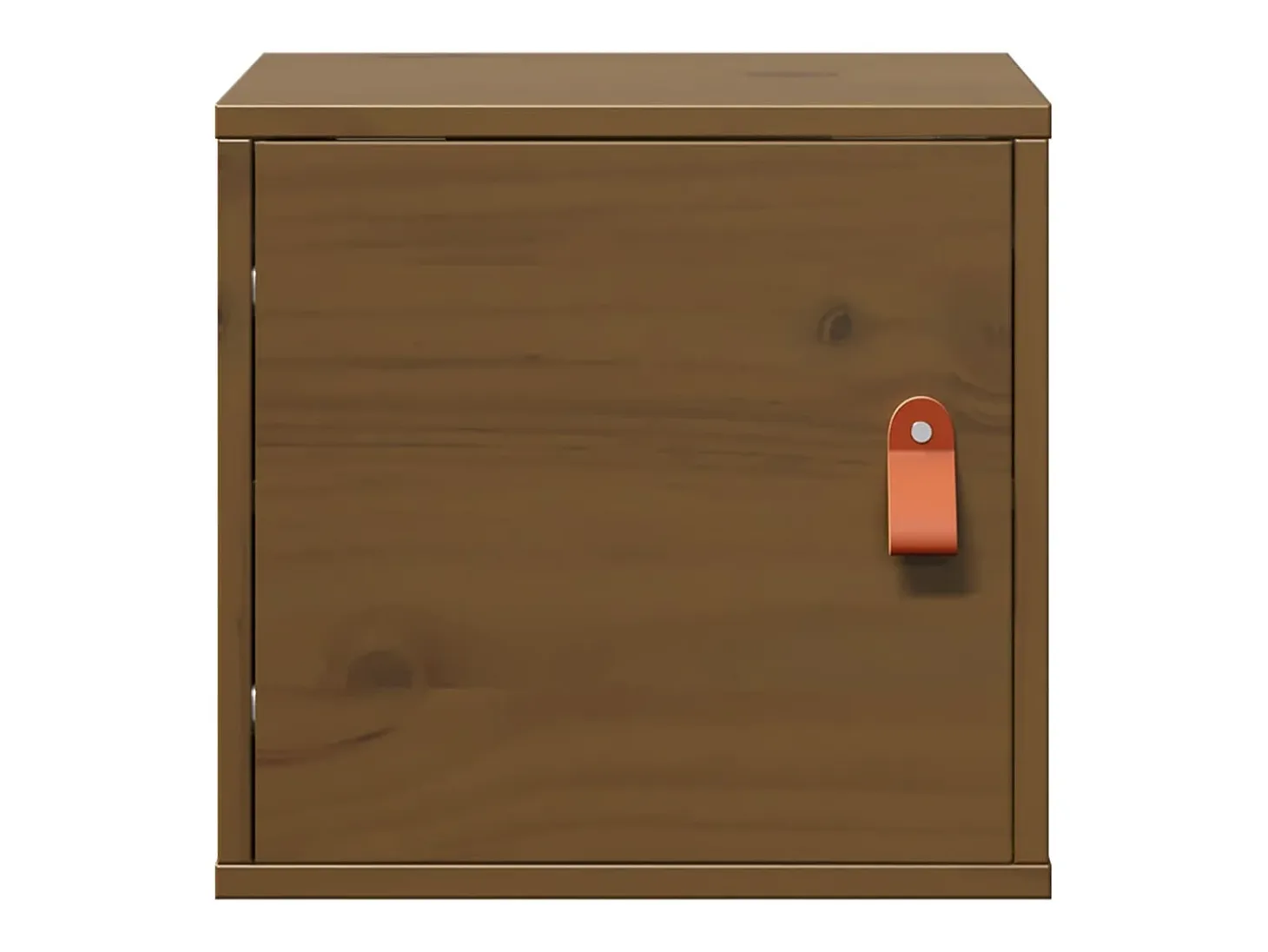 Armarios de pared 2 piezas Marrón miel 31,5x30x30 cm Madera maciza de pino